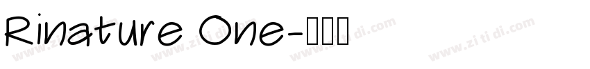 Rinature One字体转换